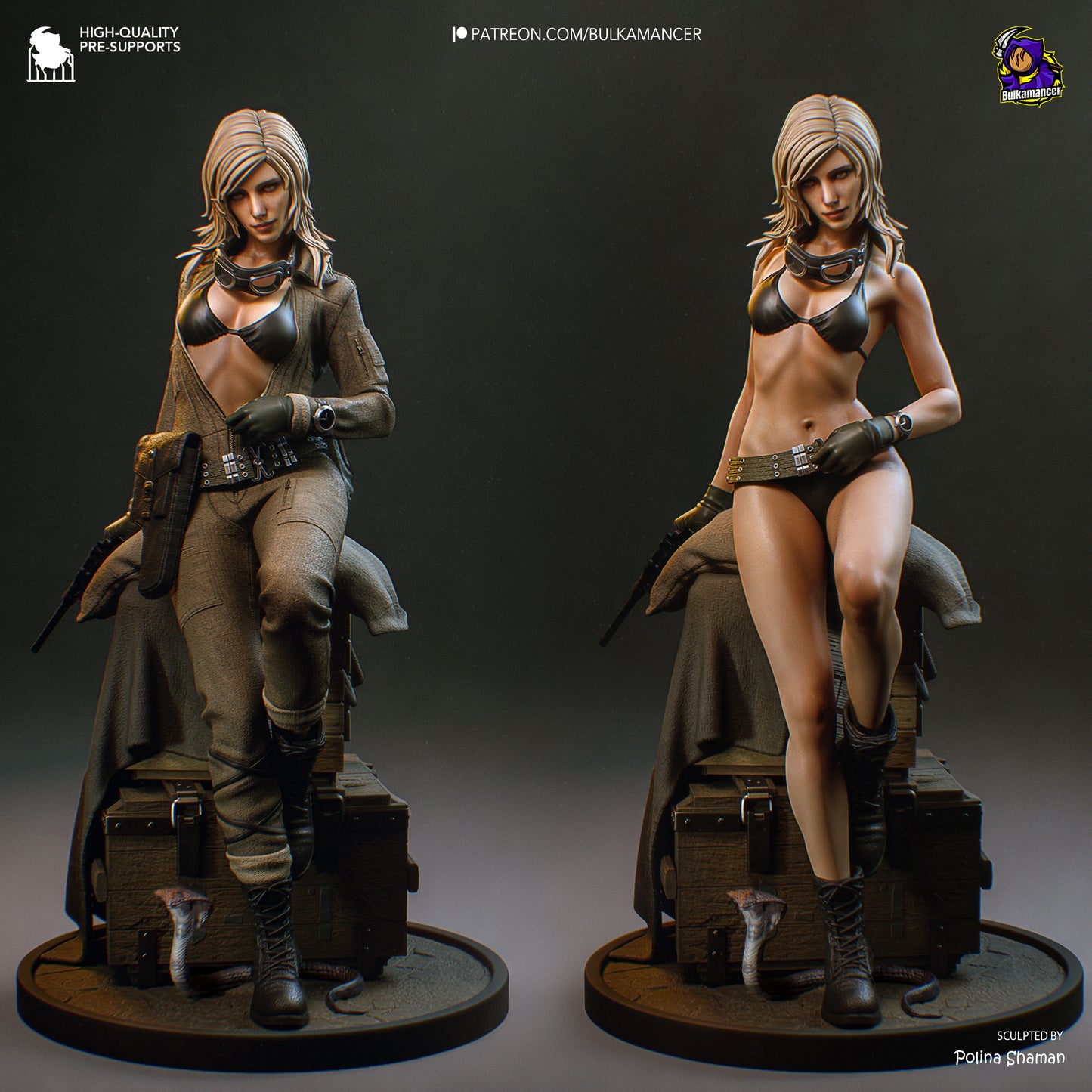 Triple Agent | Resin Garage Kit Figure Game Fan Art | Bulkamancer Sculpts