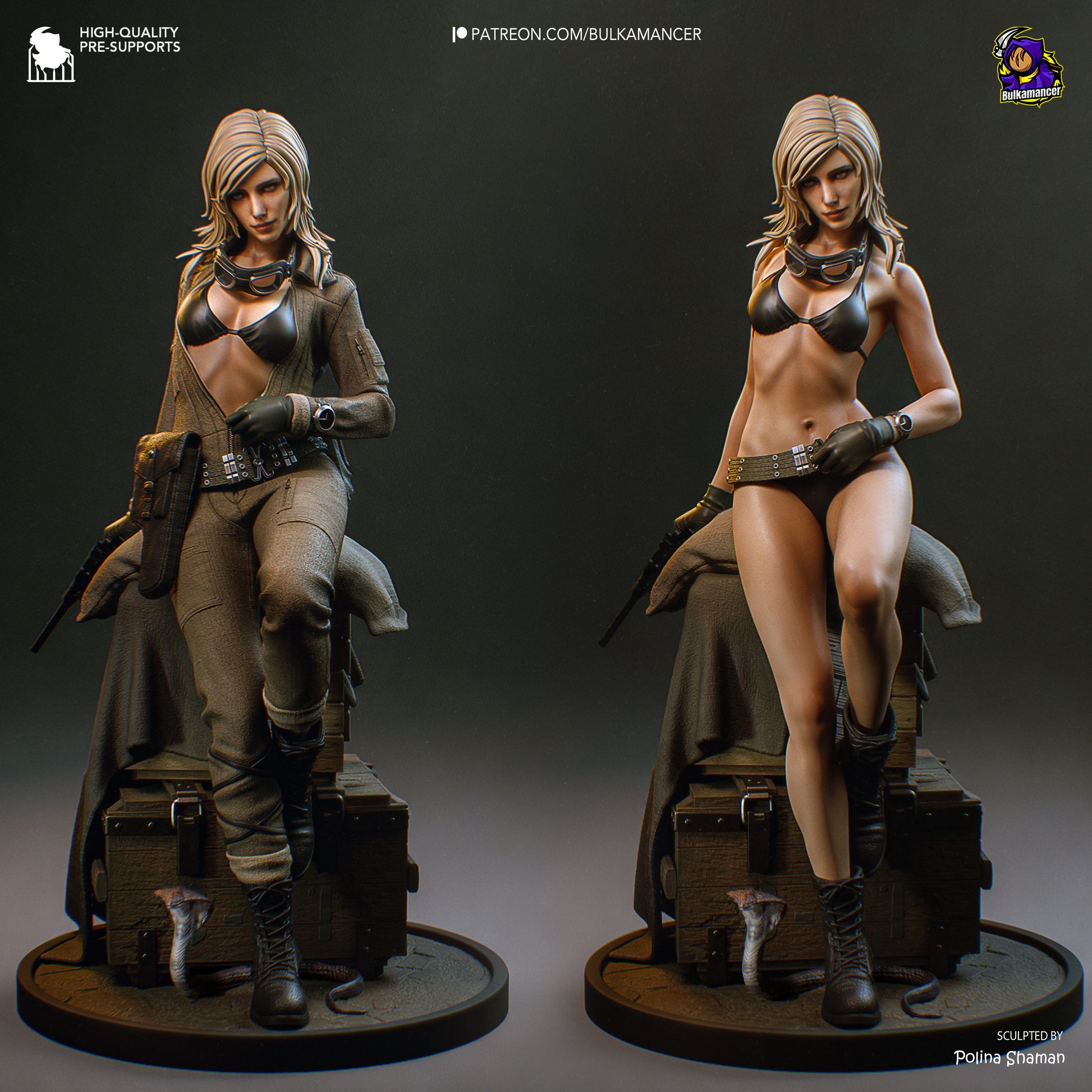 Triple Agent | Resin Garage Kit Figure Game Fan Art | Bulkamancer Sculpts