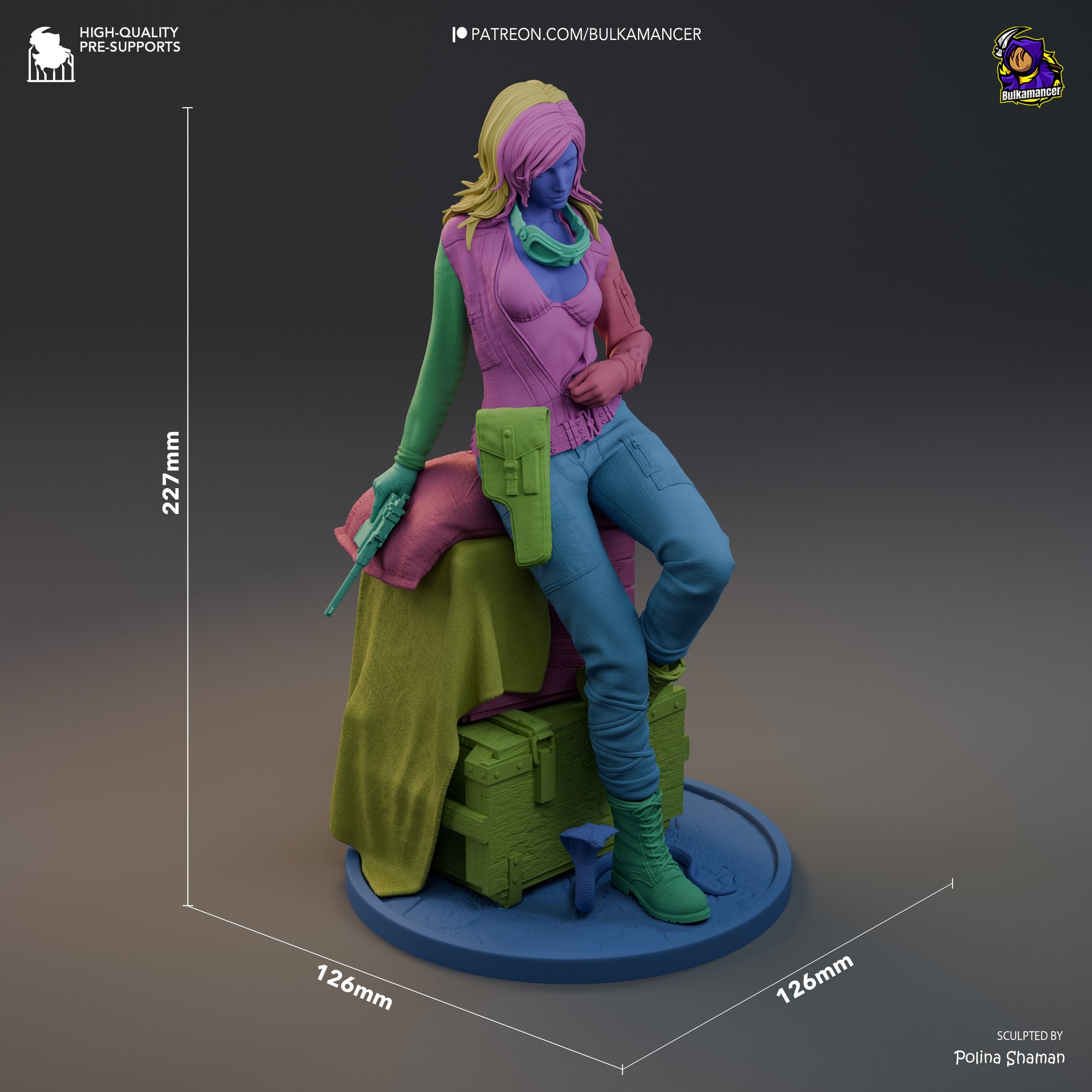 Triple Agent | Resin Garage Kit Figure Game Fan Art | Bulkamancer Sculpts