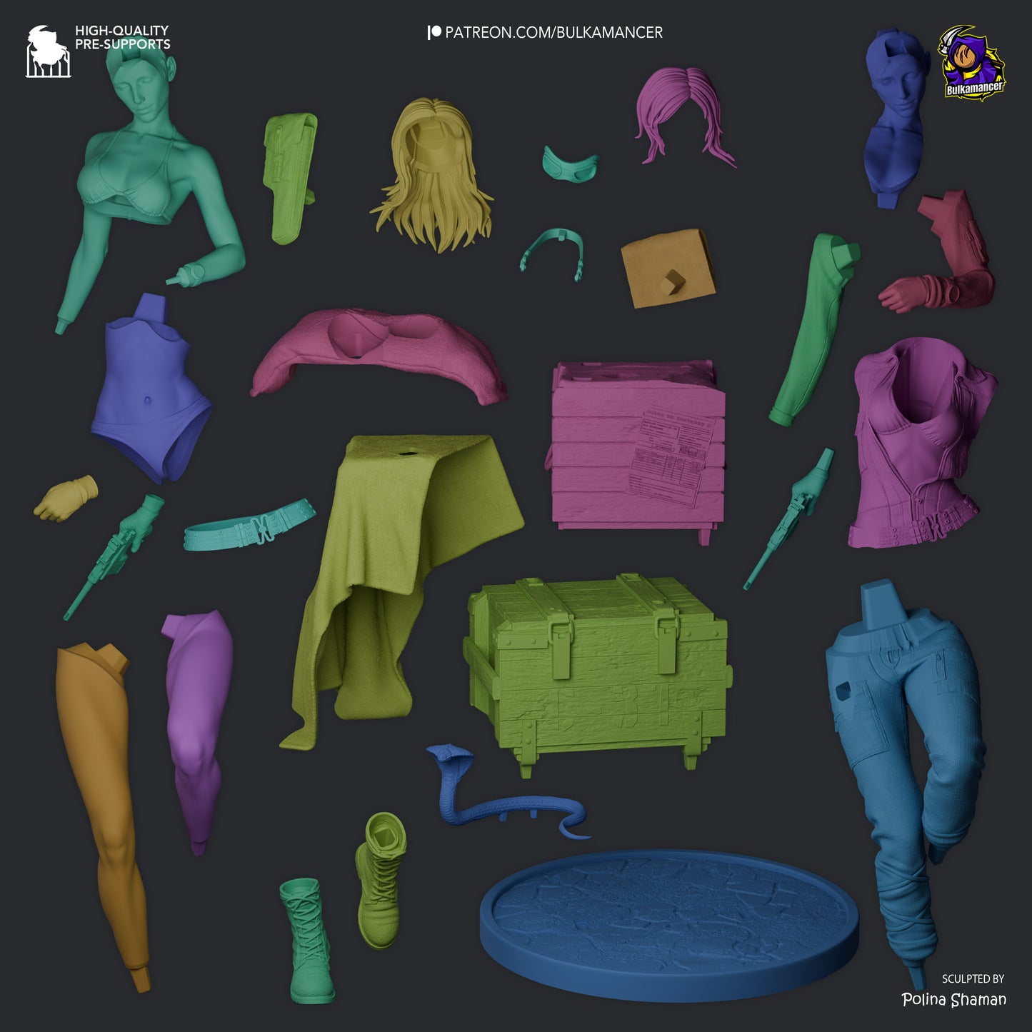 Triple Agent | Resin Garage Kit Figure Game Fan Art | Bulkamancer Sculpts