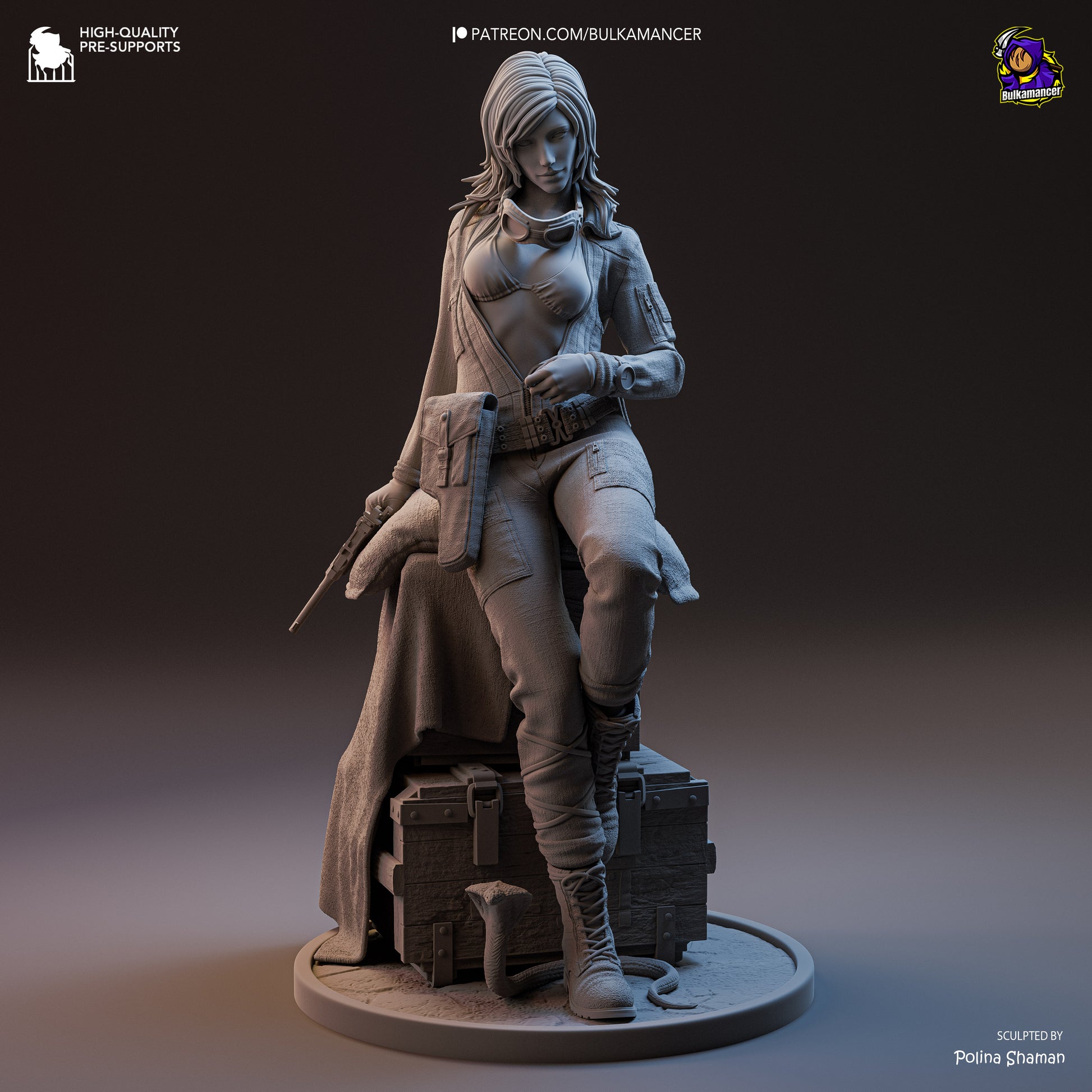 Triple Agent | Resin Garage Kit Figure Game Fan Art | Bulkamancer Sculpts