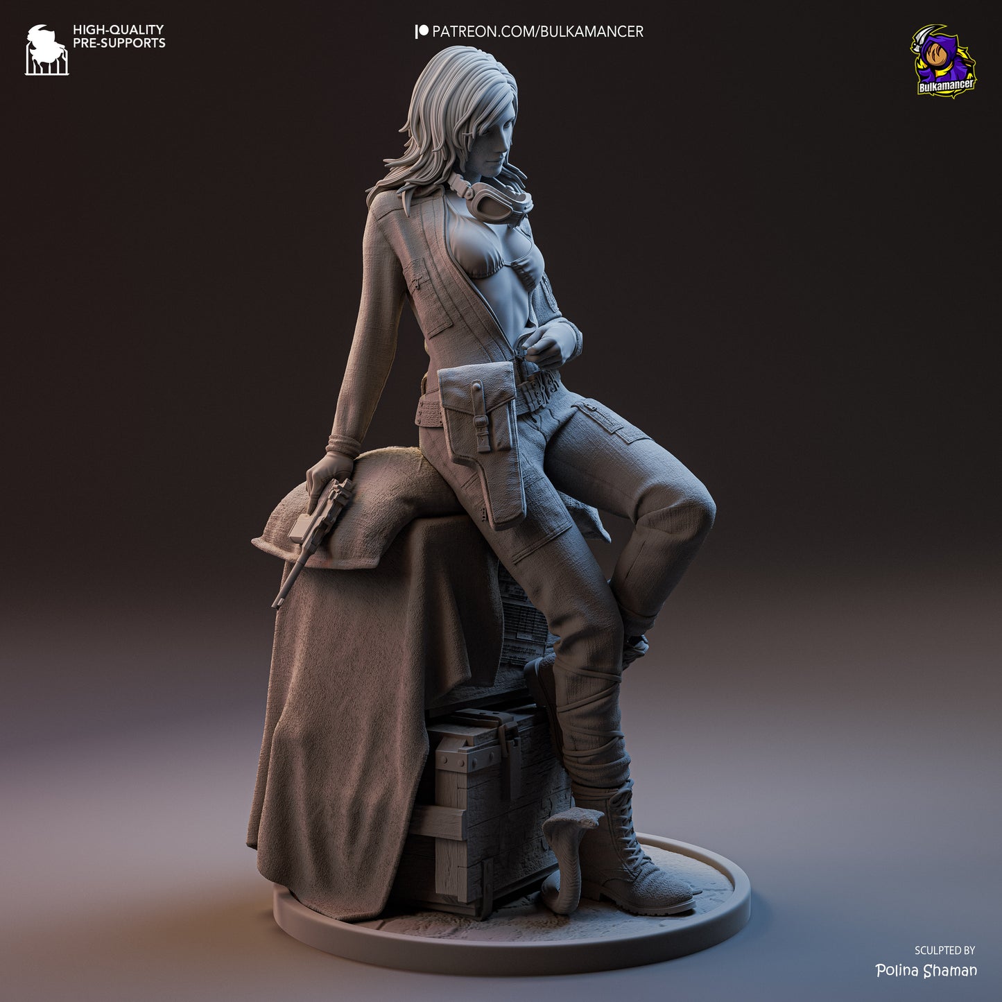 Triple Agent | Resin Garage Kit Figure Game Fan Art | Bulkamancer Sculpts