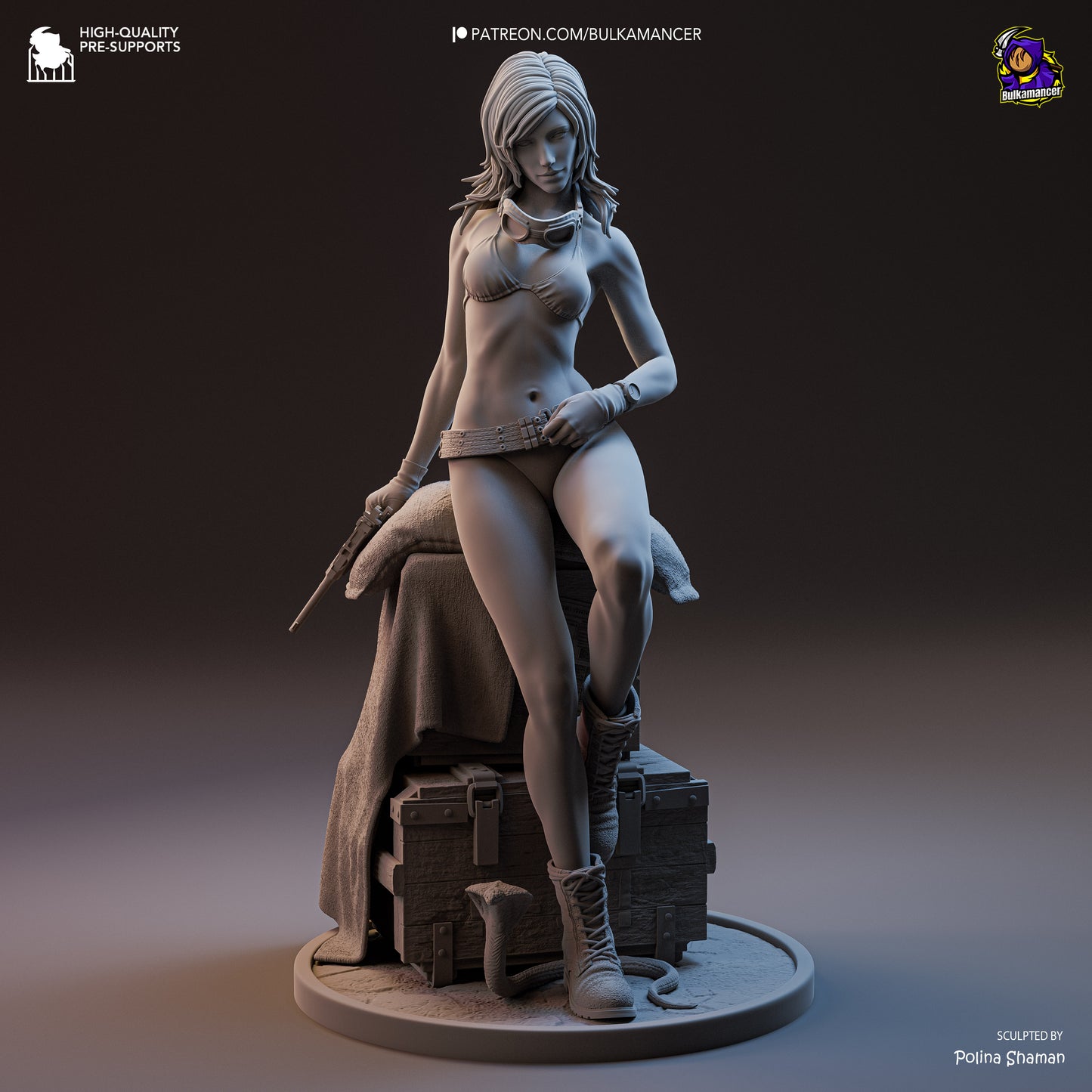 Triple Agent | Resin Garage Kit Figure Game Fan Art | Bulkamancer Sculpts