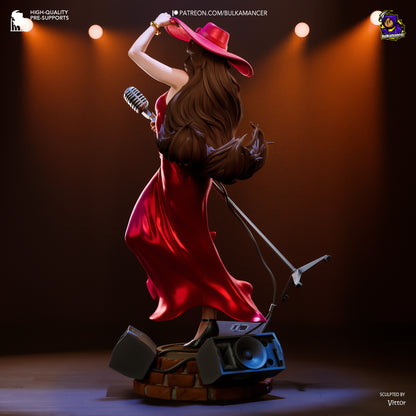 Urban Songstress | Resin Garage Kit Figure Game Fan Art | Bulkamancer Sculpts