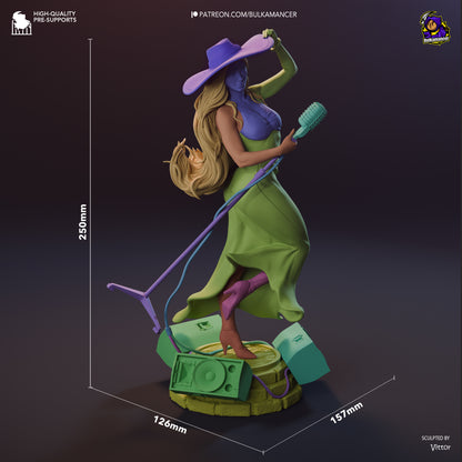 Urban Songstress | Resin Garage Kit Figure Game Fan Art | Bulkamancer Sculpts