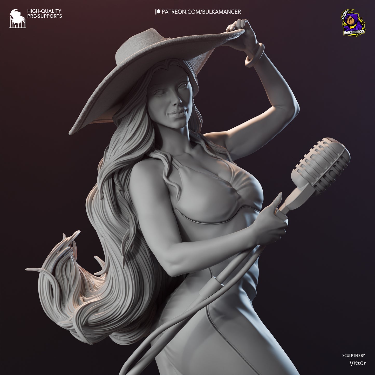 Urban Songstress | Resin Garage Kit Figure Game Fan Art | Bulkamancer Sculpts