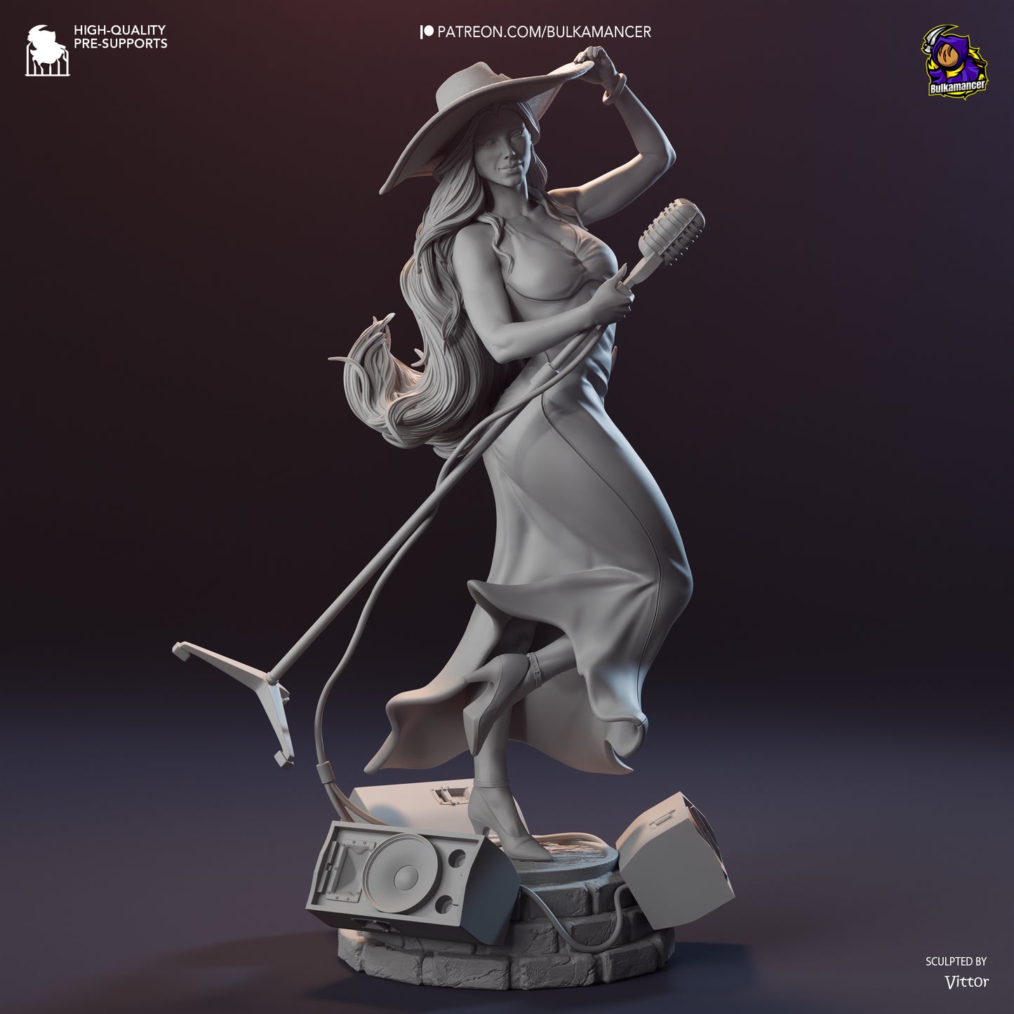 Urban Songstress | Resin Garage Kit Figure Game Fan Art | Bulkamancer Sculpts