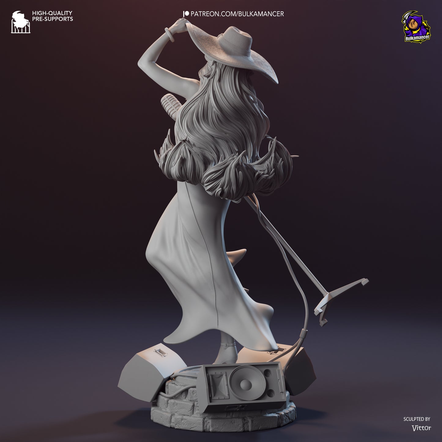 Urban Songstress | Resin Garage Kit Figure Game Fan Art | Bulkamancer Sculpts