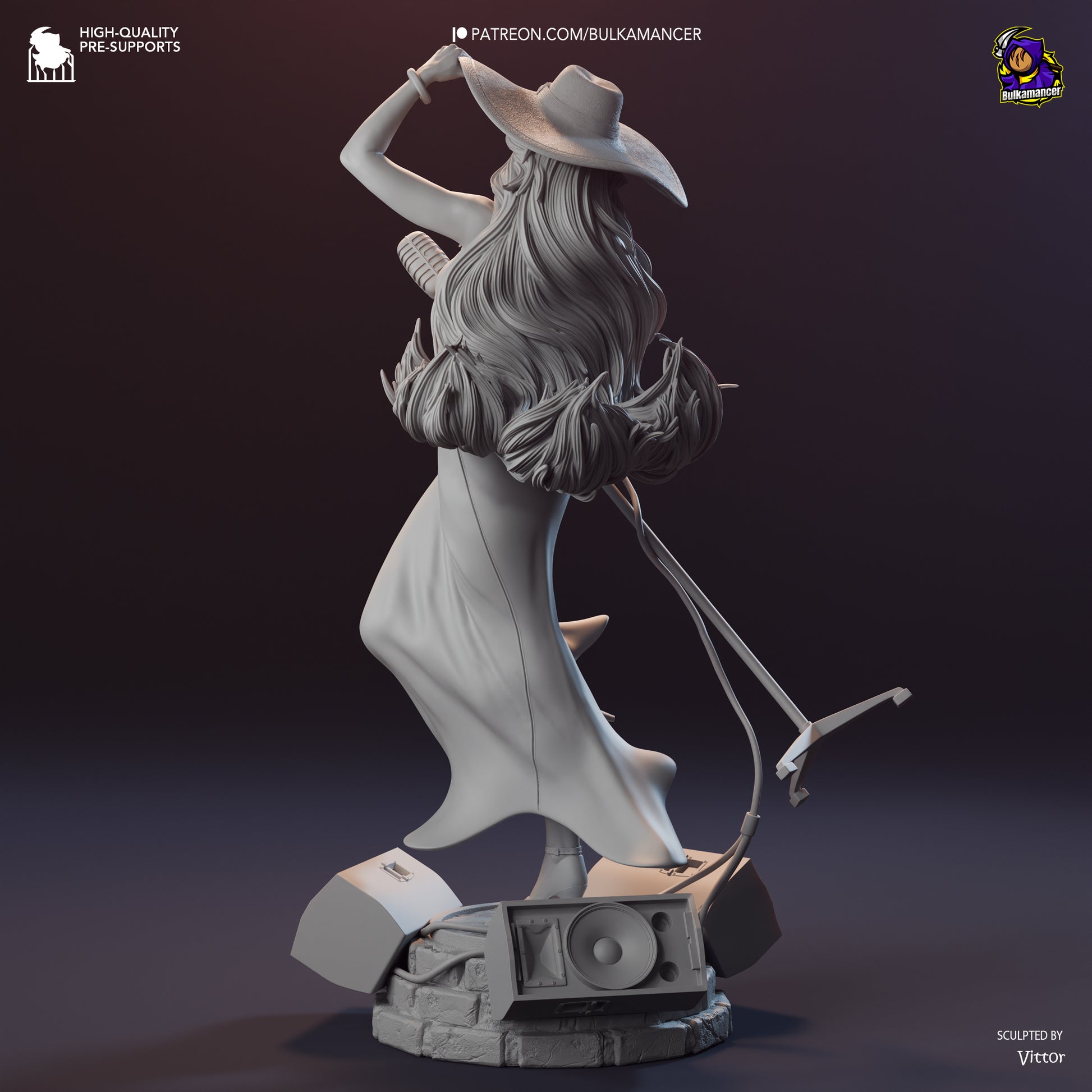 Urban Songstress | Resin Garage Kit Figure Game Fan Art | Bulkamancer Sculpts
