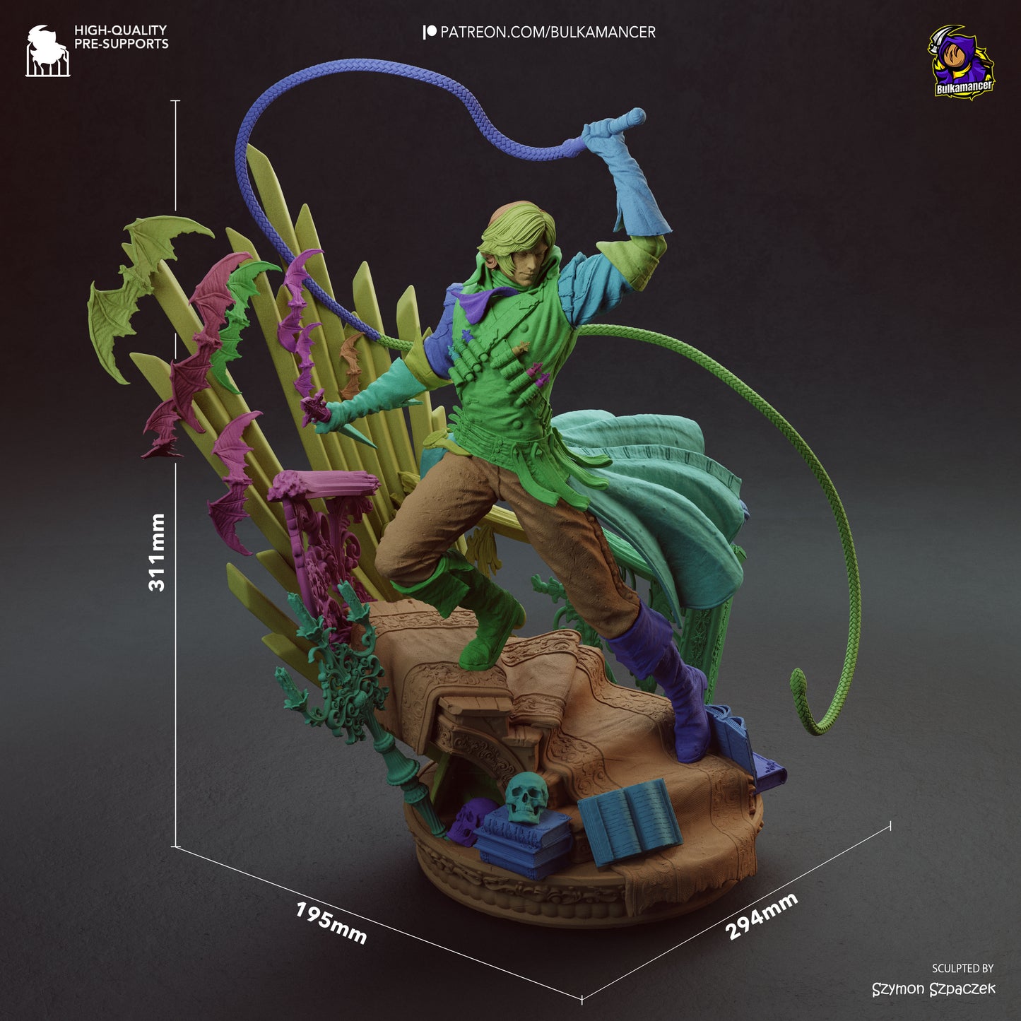 Cazador de vampiros | Figura de resina en kit de garaje | Bulkamancer Sculpts