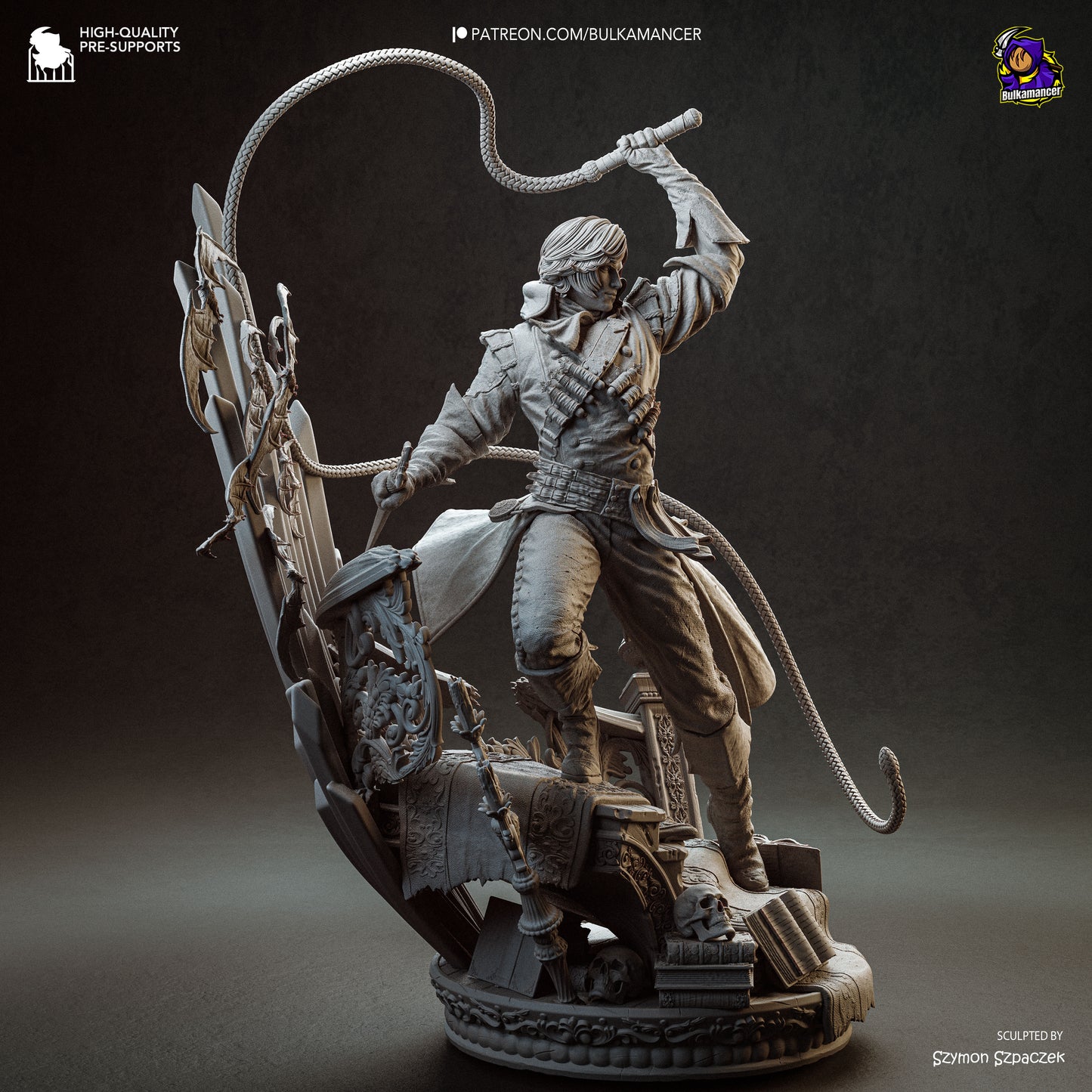 Cazador de vampiros | Figura de resina en kit de garaje | Bulkamancer Sculpts