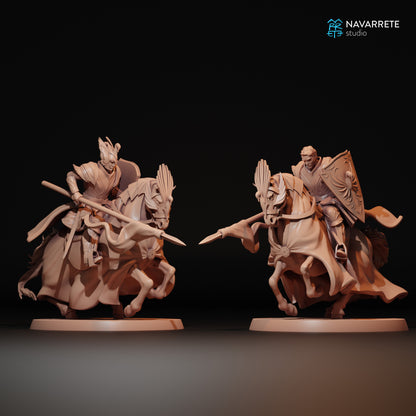 Detailed Tattles Told 3D miniature of Cavalry of the Golden Swan Army from Navarrete Studio for tabletop gaming.