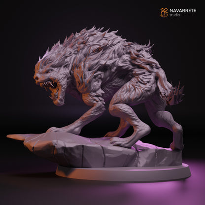 Warg King tabletop gaming miniature by Tattles Told 3D featuring a detailed warrior figure with armor and weaponry.