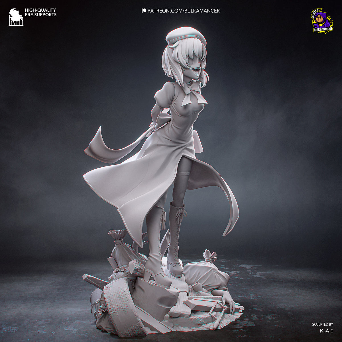 Ingeniero de escuadrón aerotransportado | Figura de kit de resina para garaje | Bulkamancer Sculpts