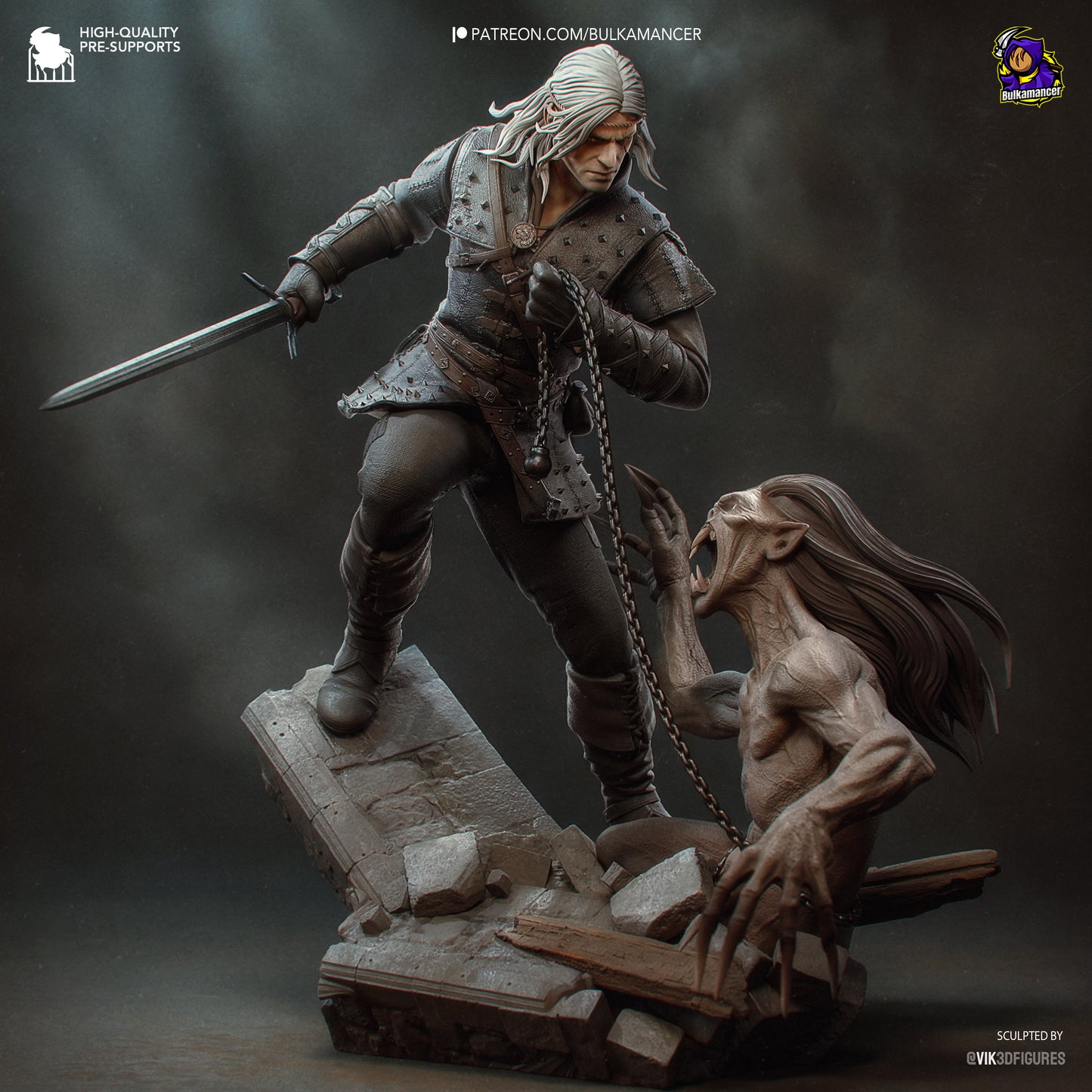 White Haired Butcher | Resin Garage Kit Figure Game Fan Art | Bulkamancer Sculpts