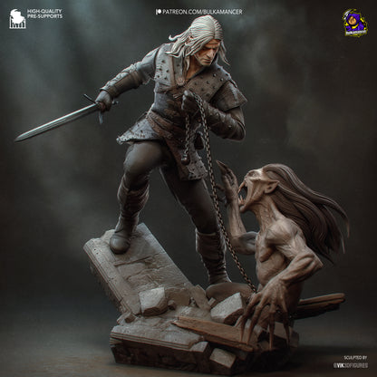 White Haired Butcher | Resin Garage Kit Figure Game Fan Art | Bulkamancer Sculpts