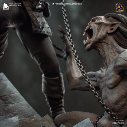 White Haired Butcher | Resin Garage Kit Figure Game Fan Art | Bulkamancer Sculpts