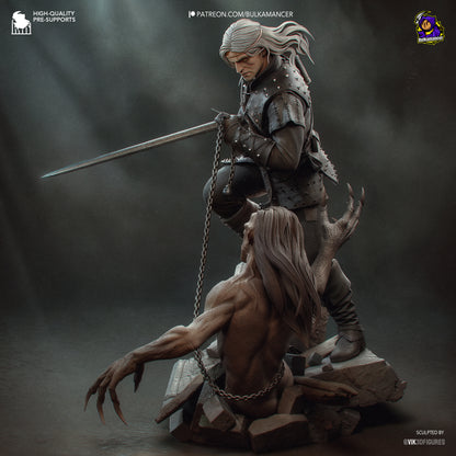 White Haired Butcher | Resin Garage Kit Figure Game Fan Art | Bulkamancer Sculpts