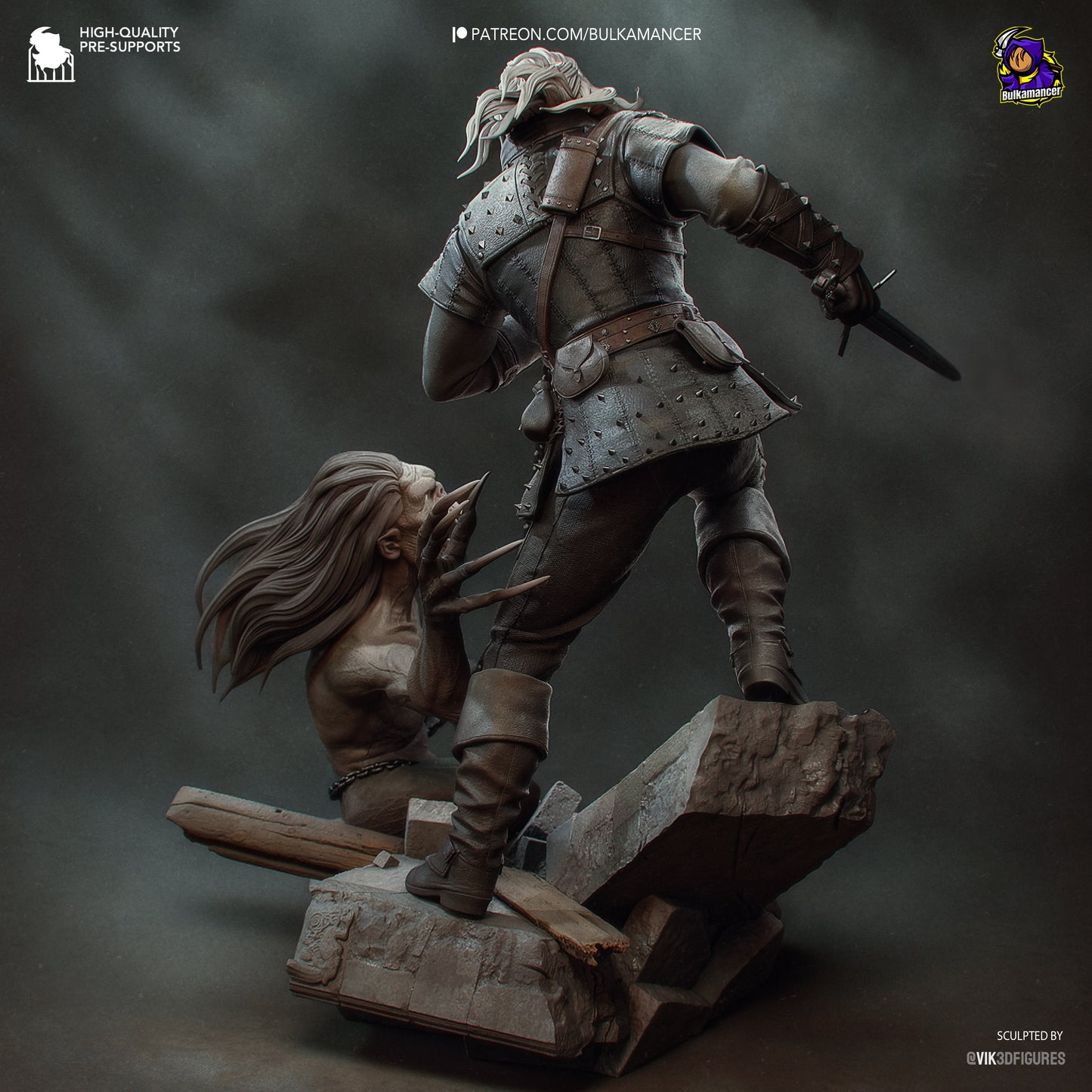 White Haired Butcher | Resin Garage Kit Figure Game Fan Art | Bulkamancer Sculpts