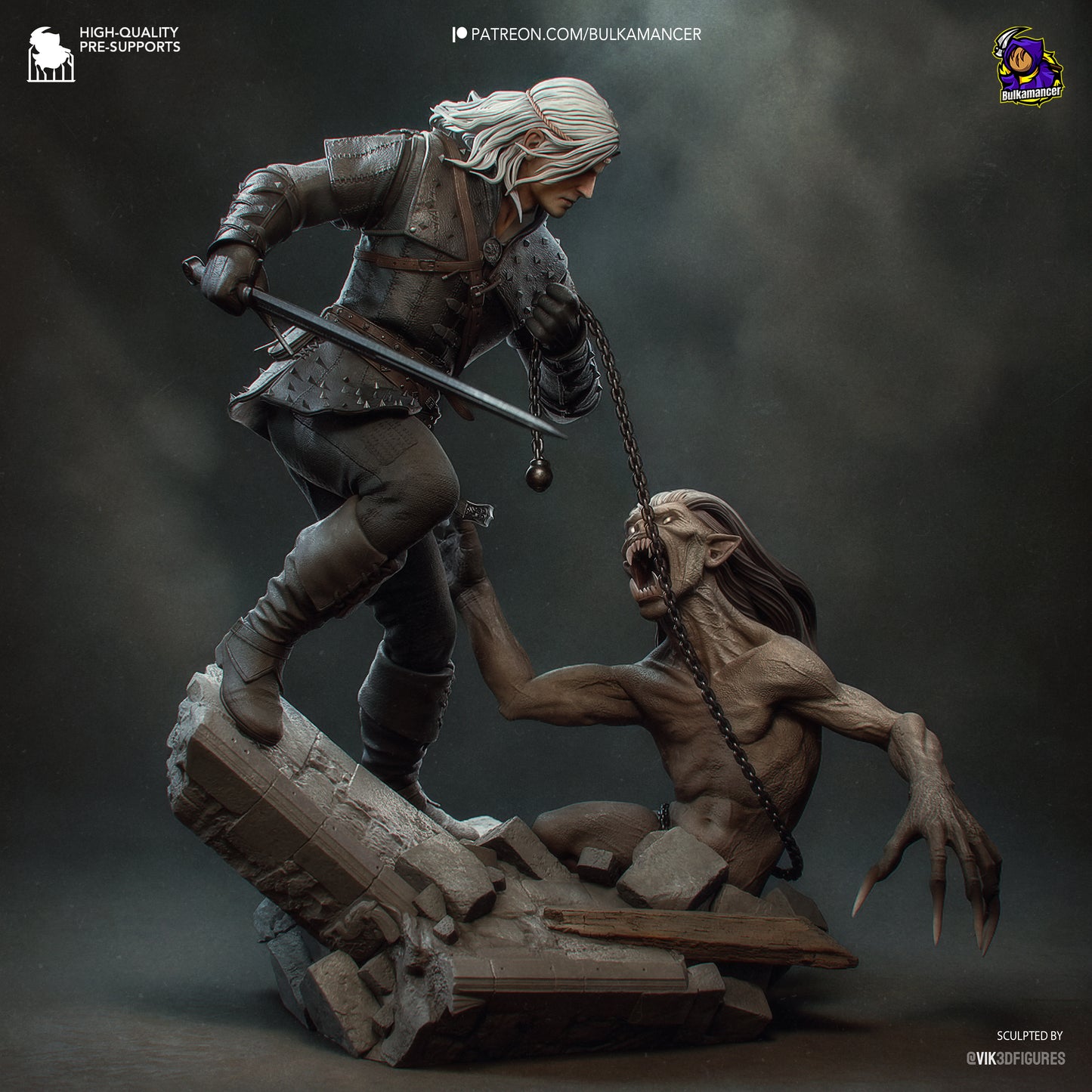 White Haired Butcher | Resin Garage Kit Figure Game Fan Art | Bulkamancer Sculpts