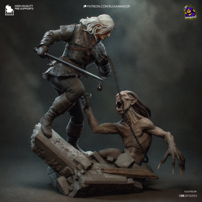 White Haired Butcher | Resin Garage Kit Figure Game Fan Art | Bulkamancer Sculpts
