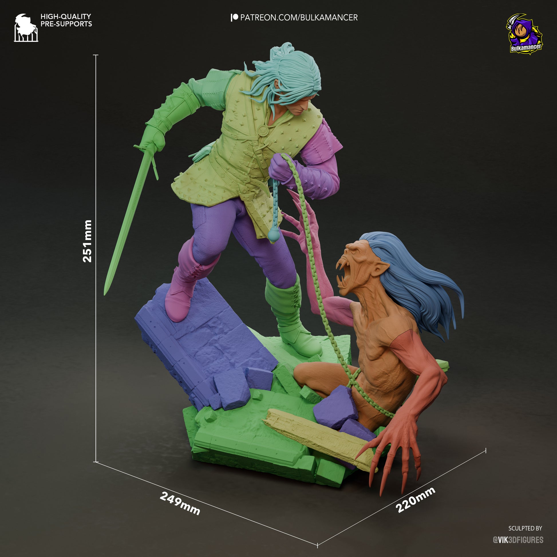 White Haired Butcher | Resin Garage Kit Figure Game Fan Art | Bulkamancer Sculpts