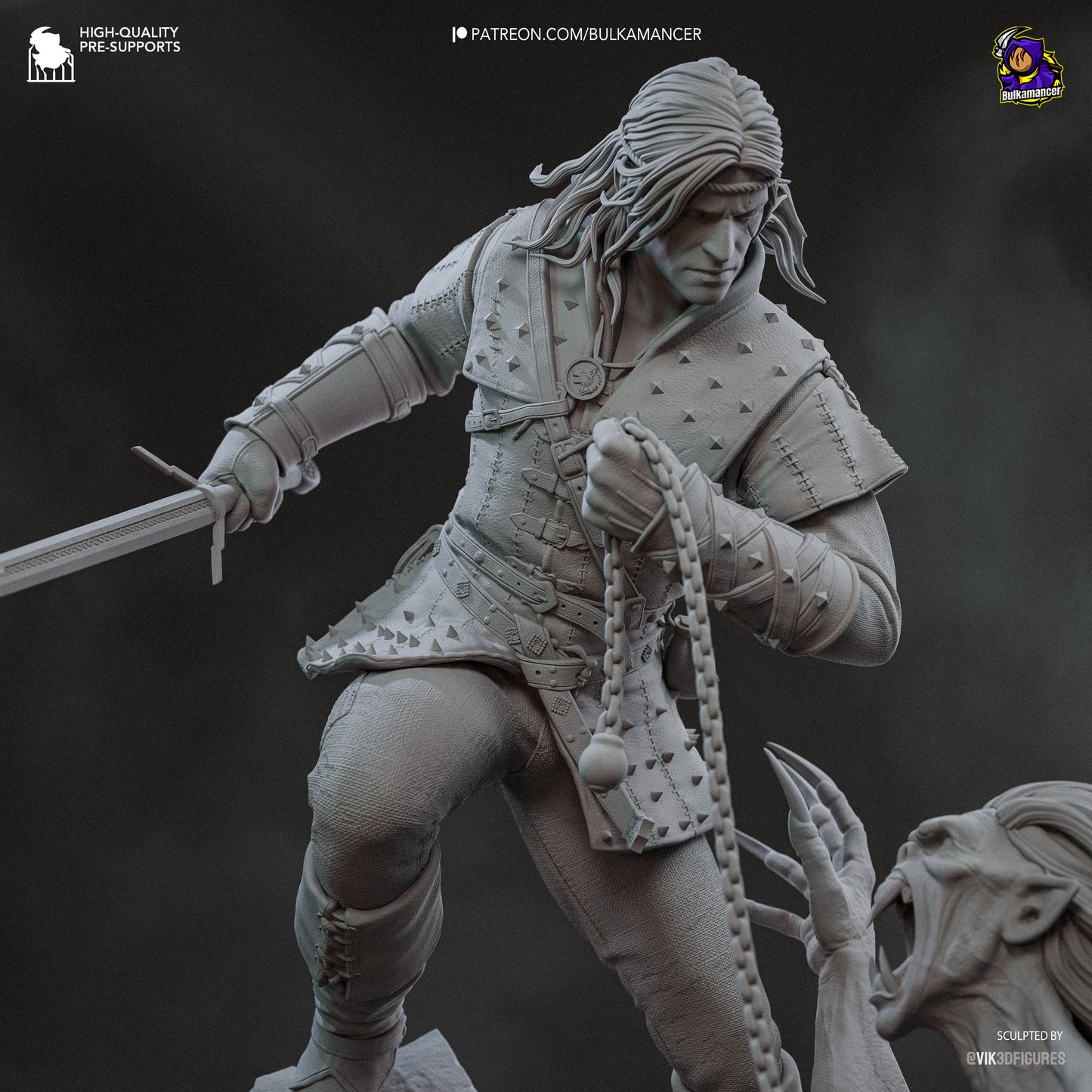 White Haired Butcher | Resin Garage Kit Figure Game Fan Art | Bulkamancer Sculpts