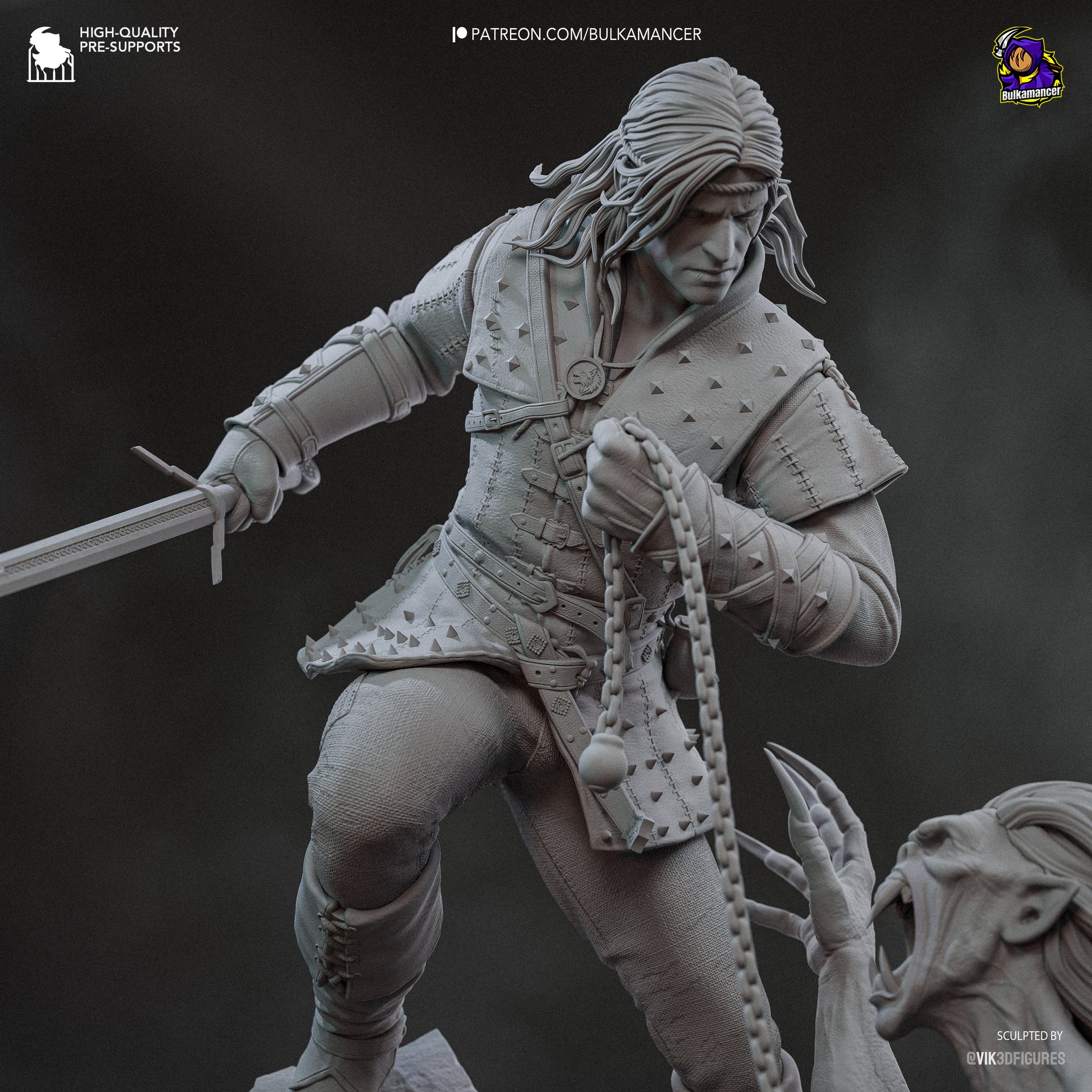 White Haired Butcher | Resin Garage Kit Figure Game Fan Art | Bulkamancer Sculpts