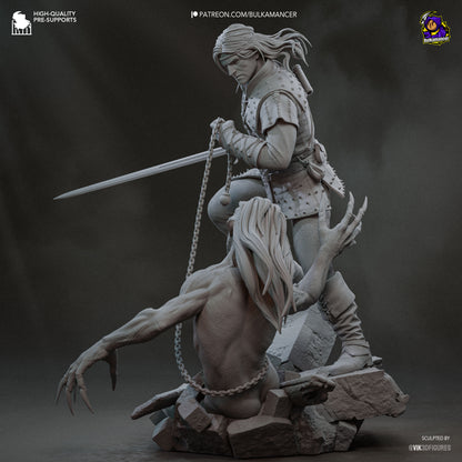 White Haired Butcher | Resin Garage Kit Figure Game Fan Art | Bulkamancer Sculpts