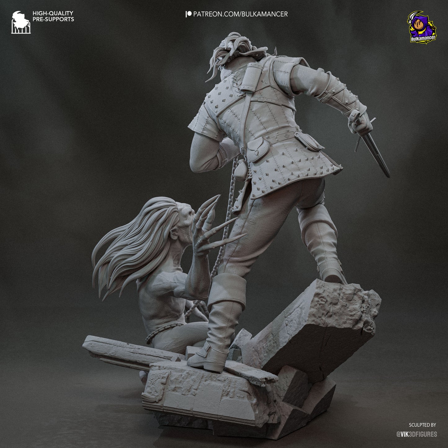 White Haired Butcher | Resin Garage Kit Figure Game Fan Art | Bulkamancer Sculpts