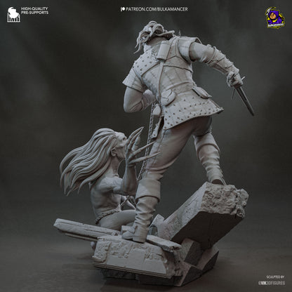White Haired Butcher | Resin Garage Kit Figure Game Fan Art | Bulkamancer Sculpts