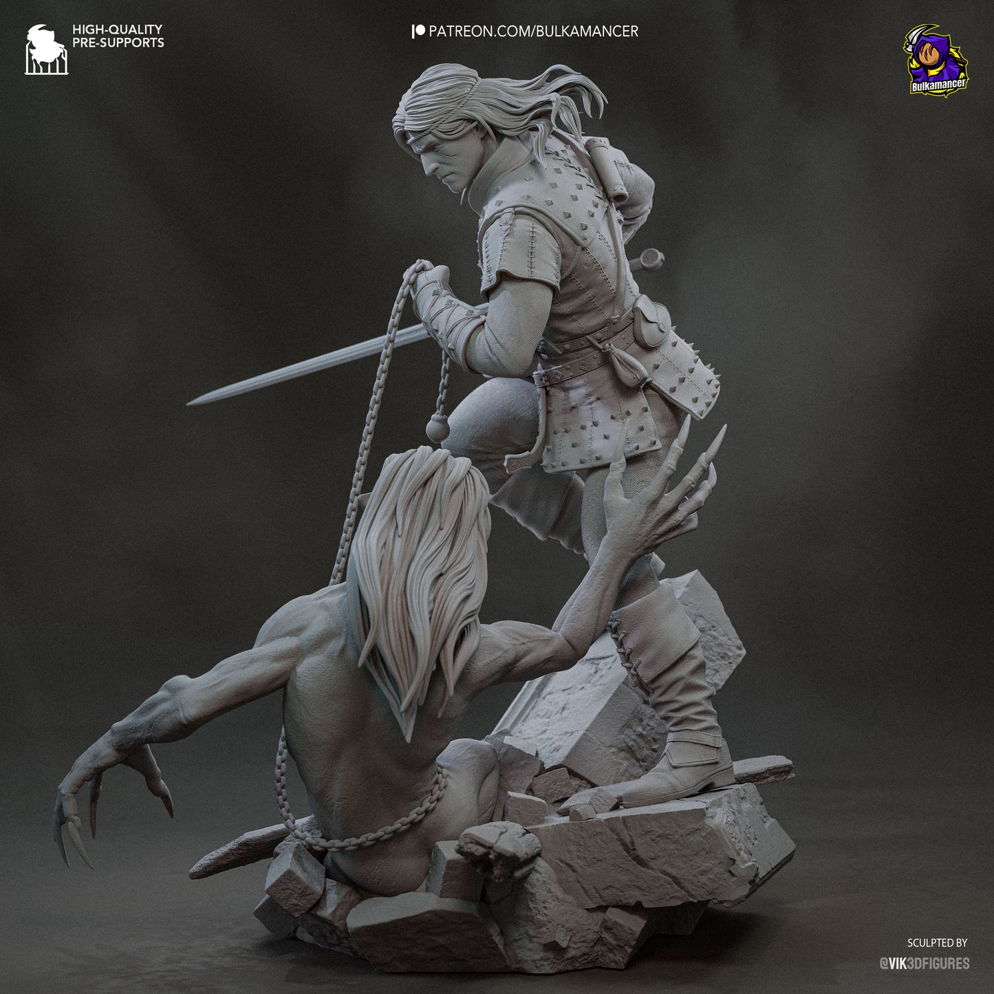 White Haired Butcher | Resin Garage Kit Figure Game Fan Art | Bulkamancer Sculpts