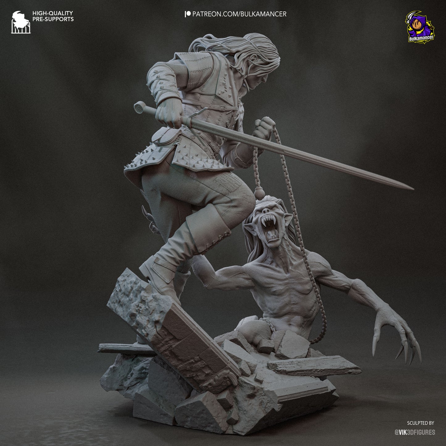 White Haired Butcher | Resin Garage Kit Figure Game Fan Art | Bulkamancer Sculpts