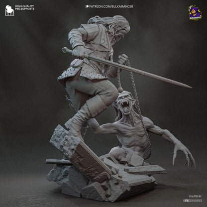 White Haired Butcher | Resin Garage Kit Figure Game Fan Art | Bulkamancer Sculpts