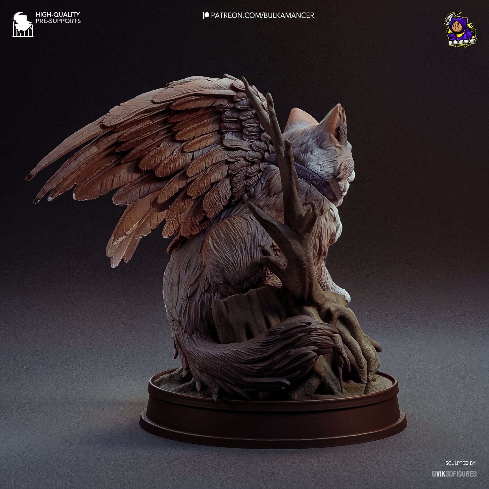 Winged Cat | Resin Garage Kit Figure Game Fan Art | Bulkamancer Sculpts
