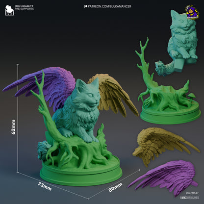 Winged Cat | Resin Garage Kit Figure Game Fan Art | Bulkamancer Sculpts