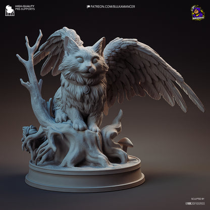 Winged Cat | Resin Garage Kit Figure Game Fan Art | Bulkamancer Sculpts
