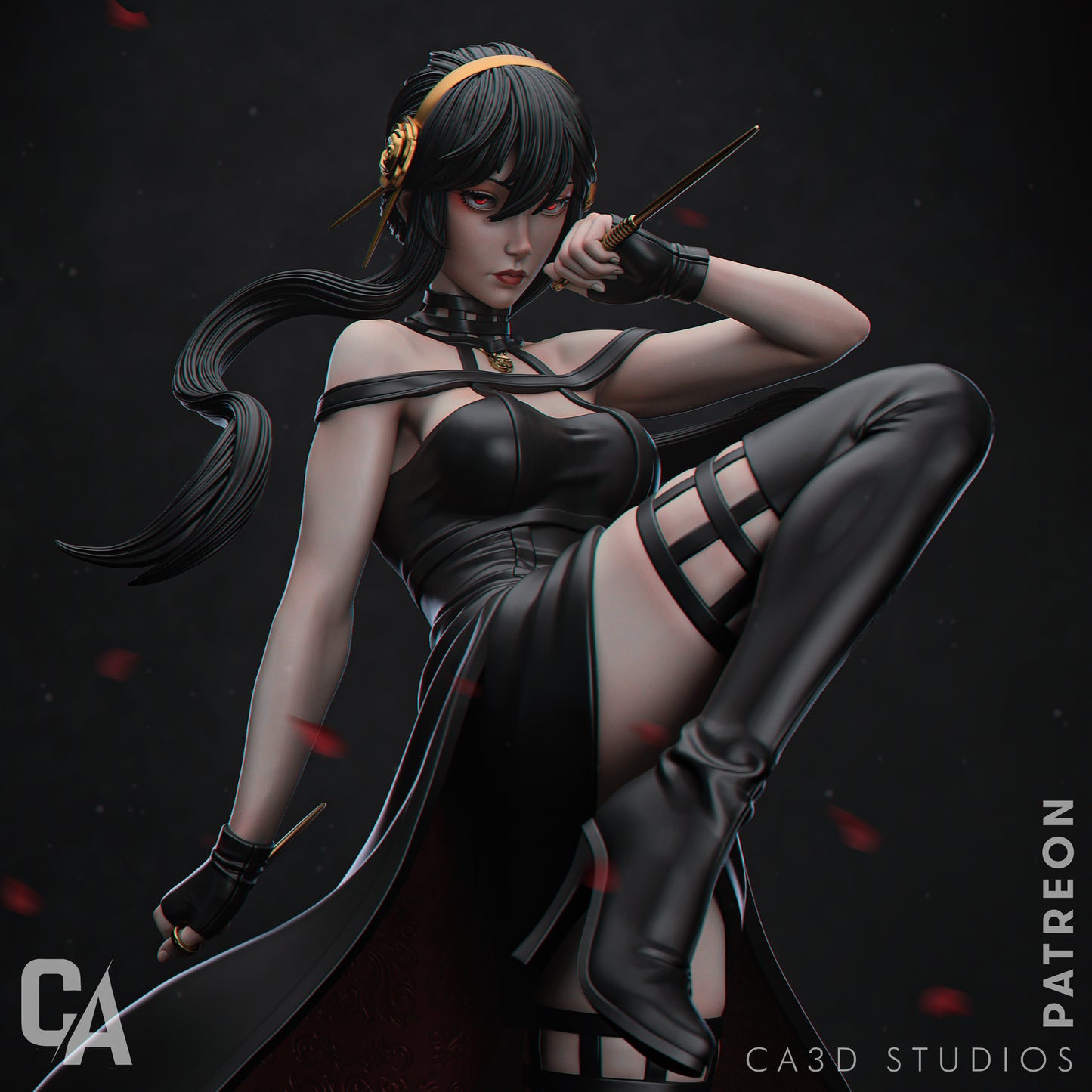 1:12 Graceful Assassin | 3D Printed Resin Garage Kit Figure | CA 3D Studios