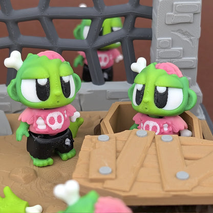 Flexi Zombie & Graveyard Playset | 3DGOB - Tattles Told 3D
