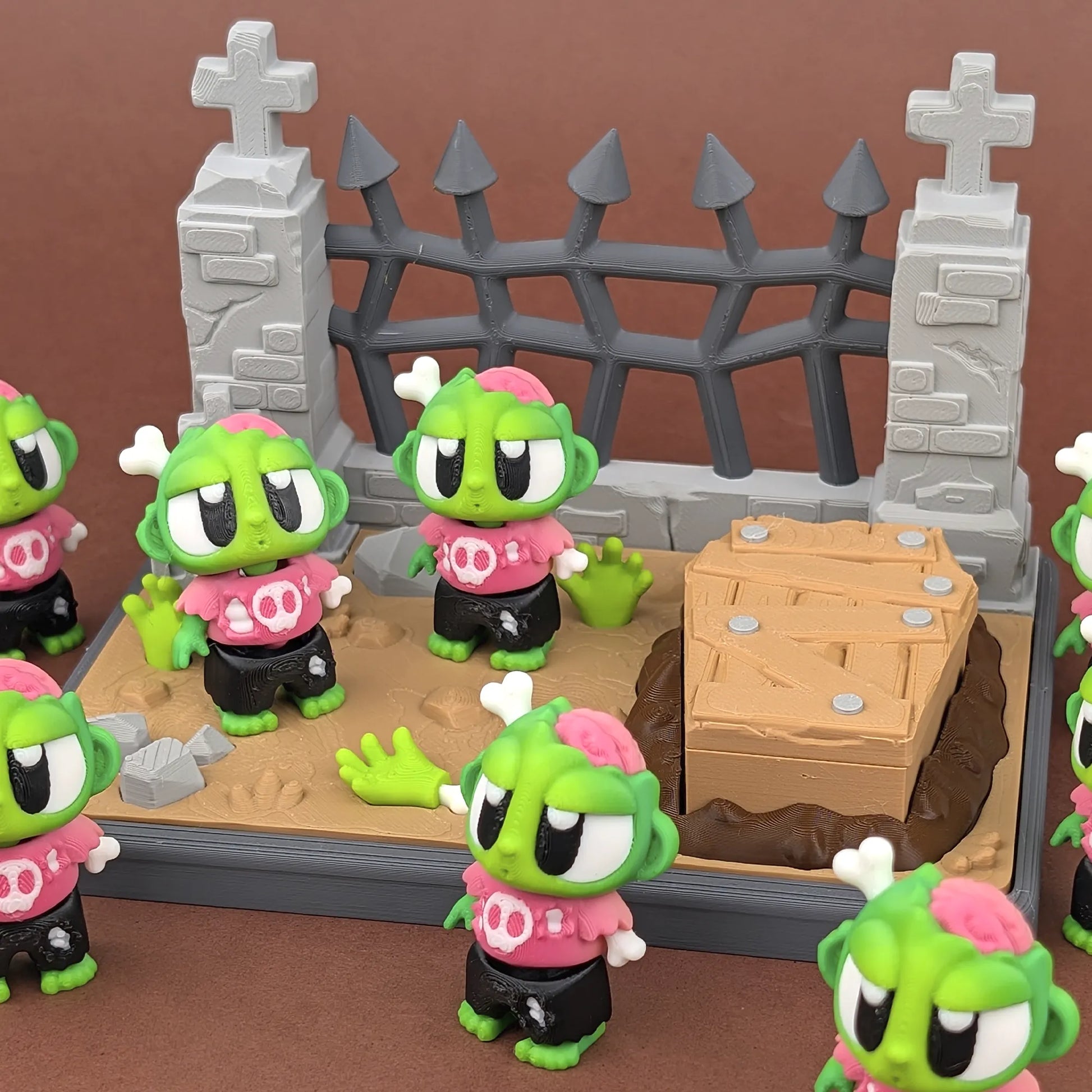 Flexi Zombie & Graveyard Playset | 3DGOB - Tattles Told 3D