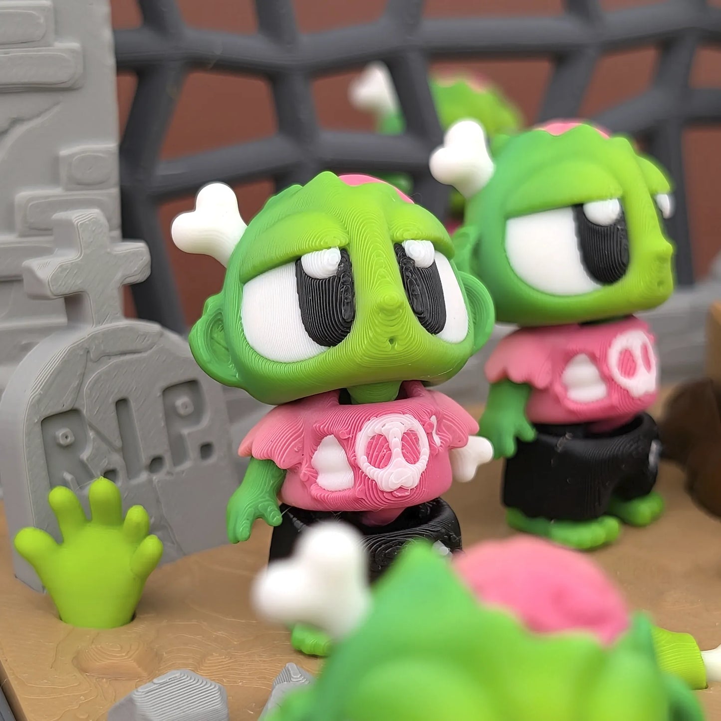 Flexi Zombie & Graveyard Playset | 3DGOB - Tattles Told 3D