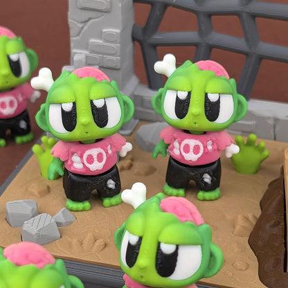 Flexi Zombie & Graveyard Playset | 3DGOB - Tattles Told 3D