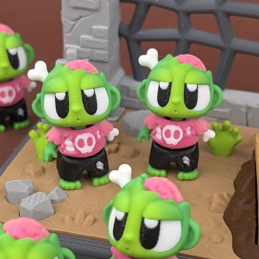 Flexi Zombie & Graveyard Playset | 3DGOB - Tattles Told 3D